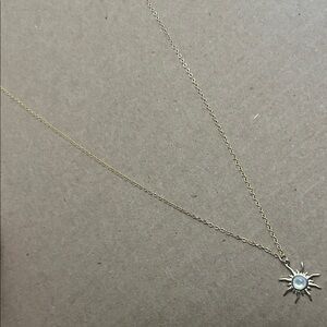 Gold Sun Pendant Necklace